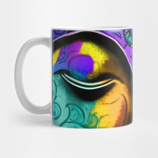 Colorful texture Buddha face Mug